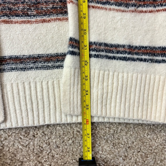 EUC LOFT Alpaca Wool Blend Boho Officecore Striped Beachy Cardigan Sweater SP - Picture 9 of 10